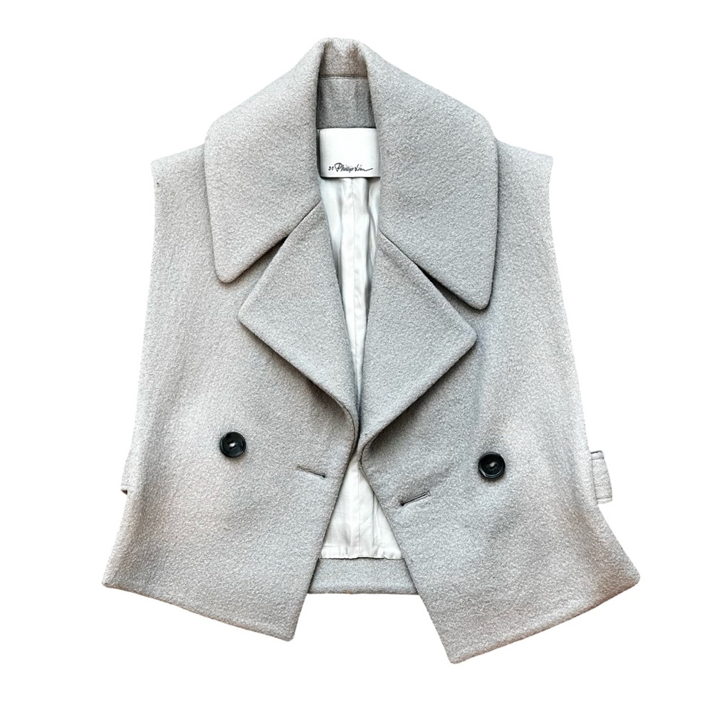 Taupe Double-Breasted Vest
